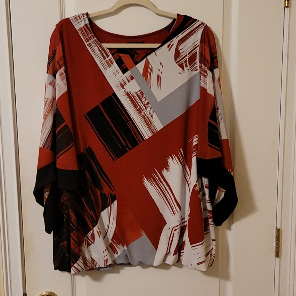 Alfani plus size 3x orange, black,grey,Grey, blous